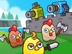 Permainan Merge Cannon: Chicken Defense secara online