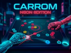Permainan Carrom Neon Edition secara online