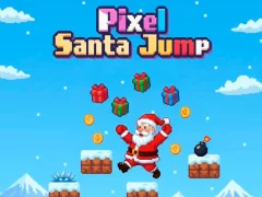 Permainan Pixel Santa Jump secara online