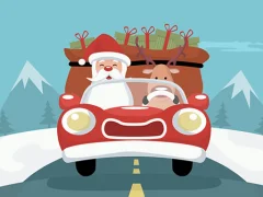 Permainan Santa Giving Presents Jigsaw secara online