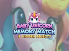 Permainan Baby Unicorn Memory Match & Hidden Objects secara online