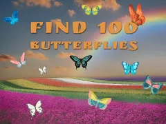 Permainan Find 100 butterflies secara online