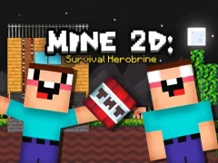 Permainan Mine 2D Survival Herobrine secara online