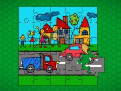 Permainan Stick Family Fun Time Jigsaw secara online