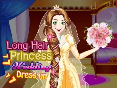 Permainan Long Hair Princess Wedding Dress up secara online