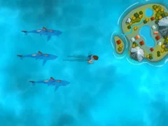 Permainan Survive the Sharks secara online