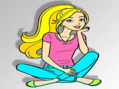Permainan Barbie Coloring secara online