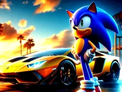 Permainan Sonic Run for Lamborghini secara online