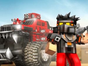 Permainan Mobil Blocky: Pertempuran Mobil secara online