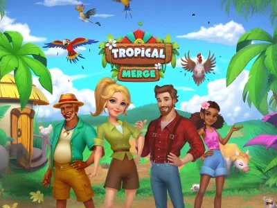 Permainan Tropical Merge secara online