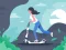 Permainan Electric scooter rides jigsaw secara online