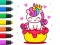 Permainan Coloring Book: Unicorn Cupcake secara online