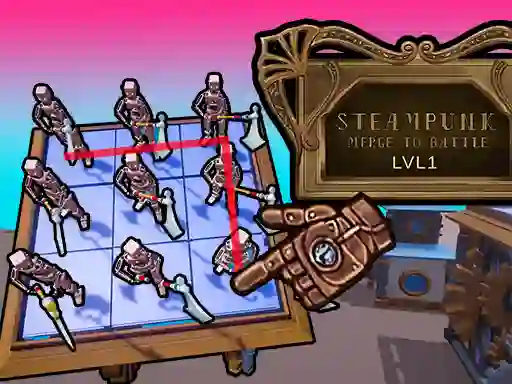 Permainan Steampunk Merge To Battle secara online