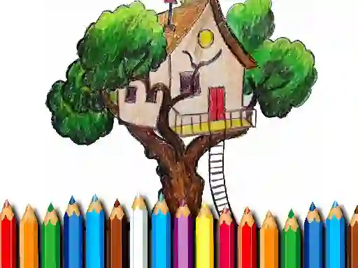 Permainan Tree House Coloring Book secara online