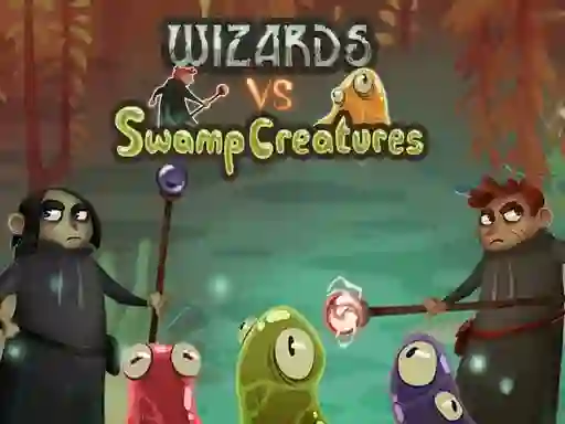 Permainan Wizards vs swamp creatures secara online