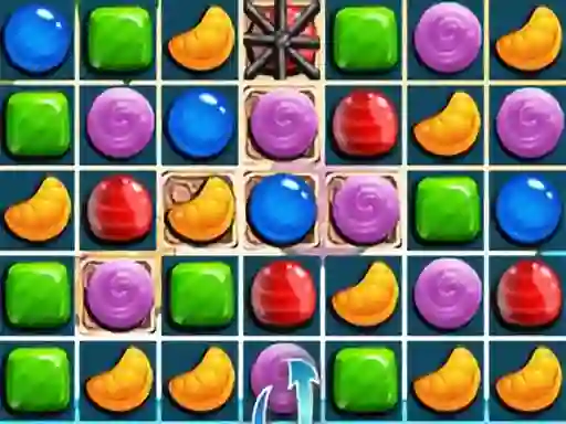 Permainan Sweet Candy Match 3 secara online