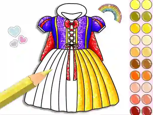 Permainan Princess Glitter Coloring secara online