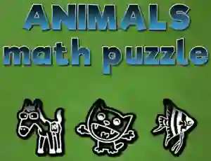Permainan Animals Math Puzzles secara online