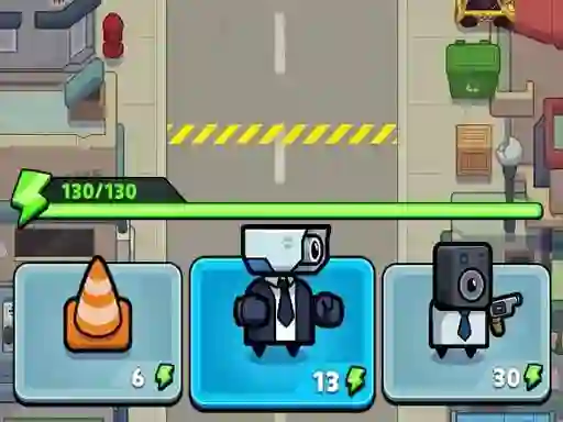 Permainan Toilet fight Police vs zombie secara online