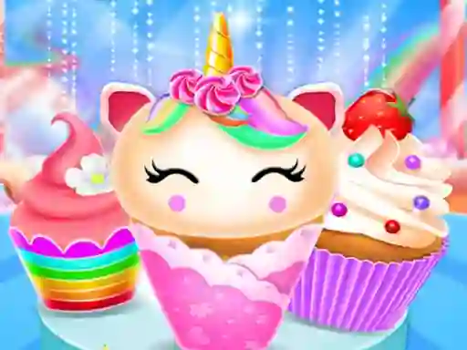 Permainan Unicorn Mermaid Cupcake Cooking Design secara online