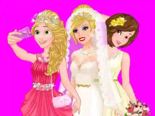 Permainan Barbie's Wedding Selfie With Princesses secara online
