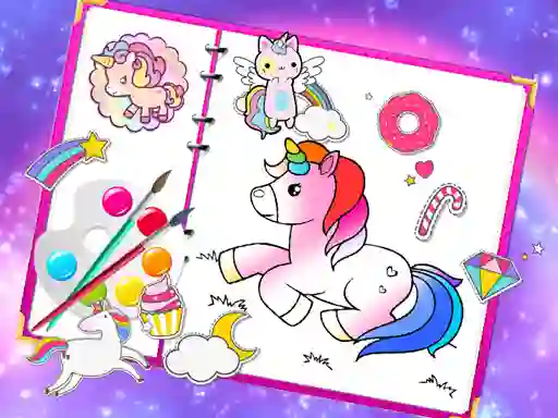 Permainan Fabulous Cute Unicorn Coloring Book secara online