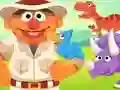 Permainan 123 Sesame Street: Ernie's Dinosaur Day Care secara online