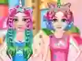 Permainan Princesses Rainbow Unicorn Hair Salon secara online
