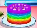 Permainan Cooking Rainbow Cake secara online