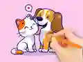 Permainan Coloring Book: Dog And Cat secara online
