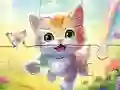 Permainan Jigsaw Puzzle: Kitten With Butterfly secara online