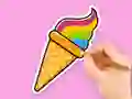 Permainan Coloring Book: Rainbow Ice Cream secara online