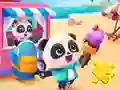 Permainan Jigsaw Puzzle: Baby Panda Ice Cream Car secara online