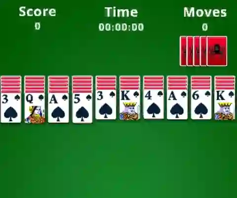 Permainan Spider Solitaire secara online