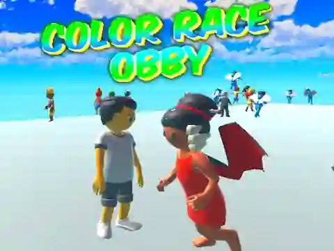 Permainan Color Race Obby secara online