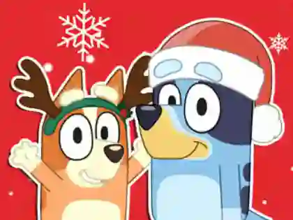 Permainan Jigsaw Puzzle: Bluey Christmas Gift secara online