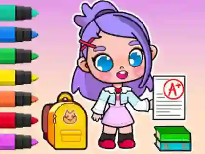 Permainan Coloring Book: Avatar School Day secara online