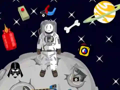 Permainan Stickman in Space secara online