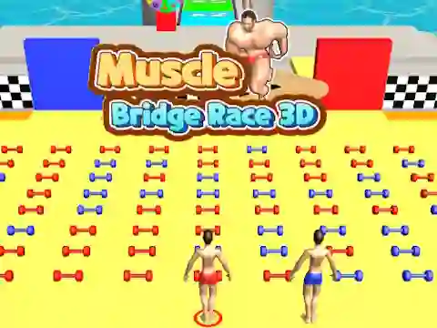 Permainan Muscle Bridge Race 3D secara online