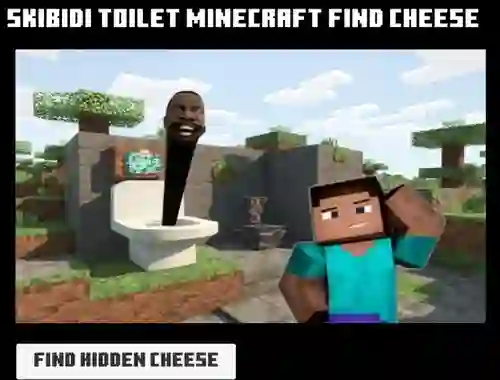 Permainan Skibidi Toilet Minecraft Find Cheese secara online