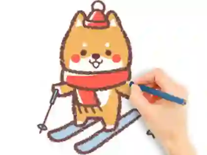 Permainan Coloring Book: Skiing Puppy secara online