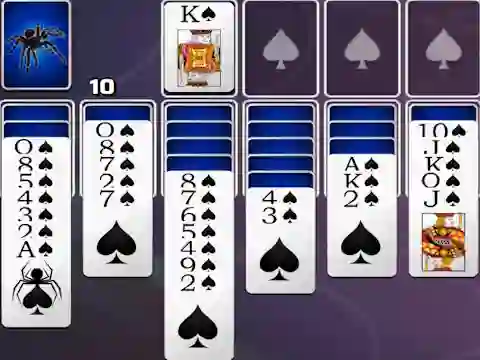 Permainan Spades Spider Solitaire secara online