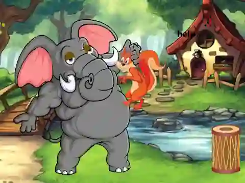 Permainan Squirrel Trapped To Giant Elephant secara online