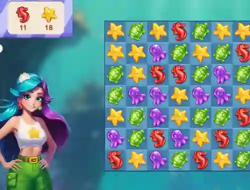 Permainan Underwater Adventures: Match 3 secara online