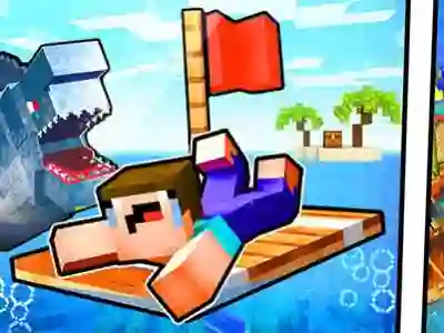 Permainan Noob Raft: Ocean Survival secara online