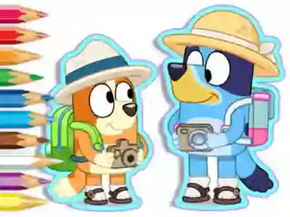 Permainan Coloring Book: Bluey Camping secara online