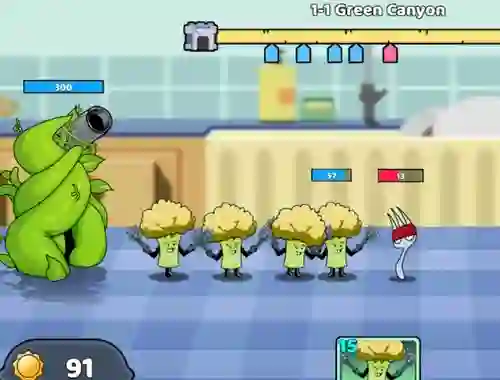 Permainan Food Castle Tower Defense secara online