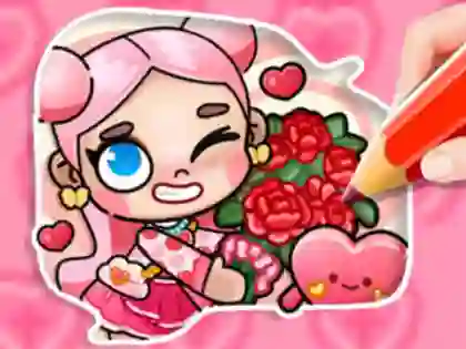 Permainan Coloring Book: Avatar Valentine's secara online