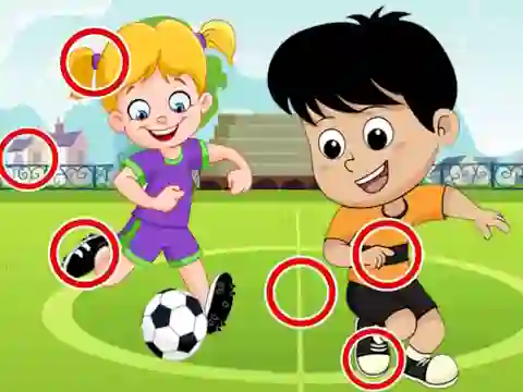 Permainan Soccer Differences secara online