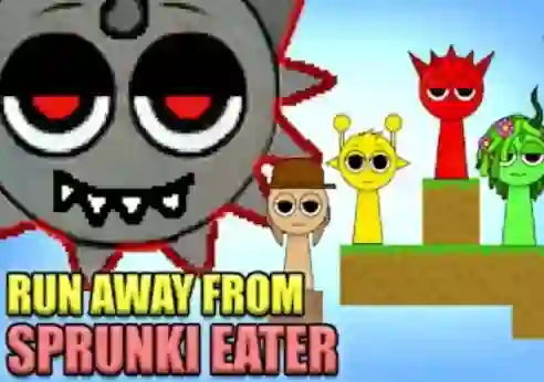 Permainan Run Away From Sprunki Eater secara online